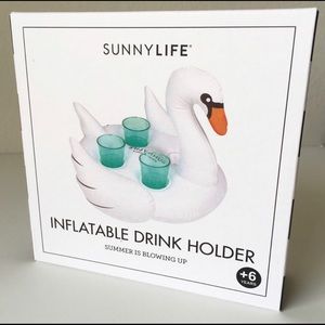 Sunnylife inflatable swan drink holder
